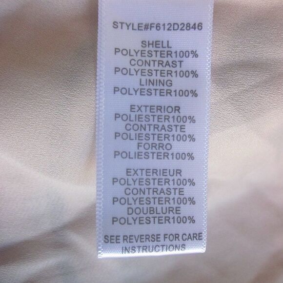 Adelyn Rae Womens Size L Summer Sleeveless Short Dress Cream & Orange Rear Zip - Picture 6 of 11